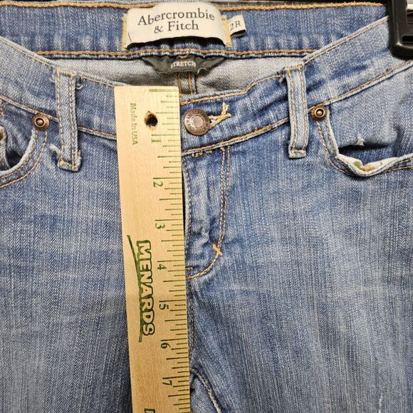 Vintage Ambercrombie & Fitch Low Rise Bootcut Jean Y2k Sz 2R Stretch Madison - Picture 13 of 13